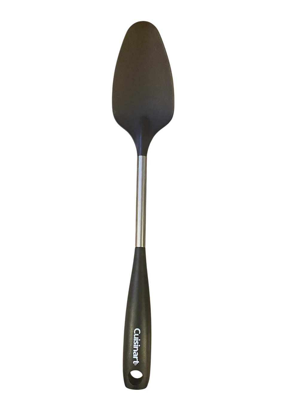 Cuisinart Utensil Spoon For Cooking Black Silcone and Silver tone metal
